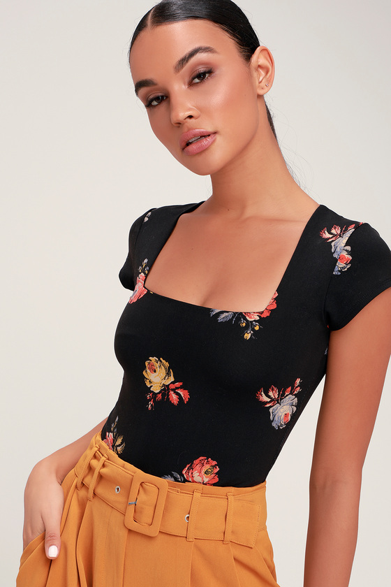 floral print bodysuit