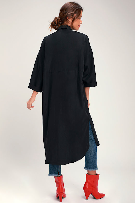 Sephia Black Lightweight Long Jacket 4