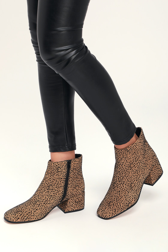 sole society leopard booties