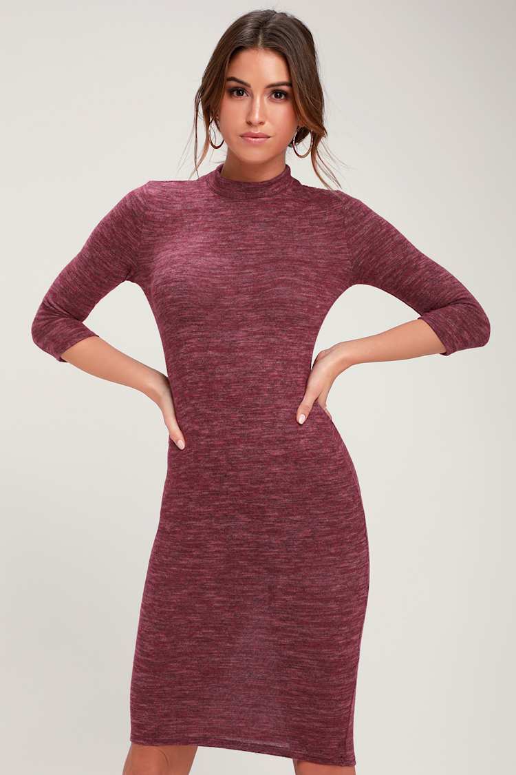 maroon bodycon dress Bilbao Long Sleeve Mini Burgundy Sleeve Style Knee Length Burgundy Bodycon Dress