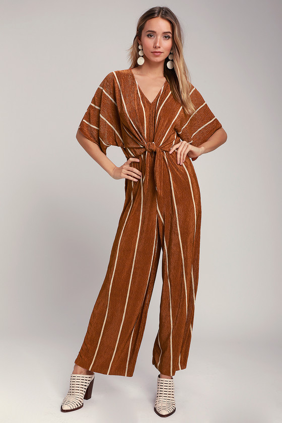 lush striped jumpsuit