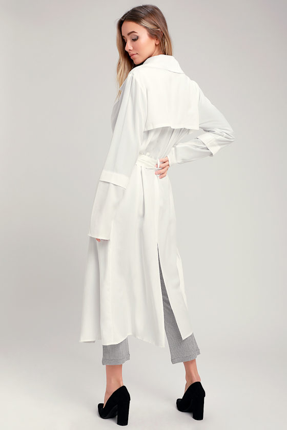 Swift As The Wind White Trench Coat 5