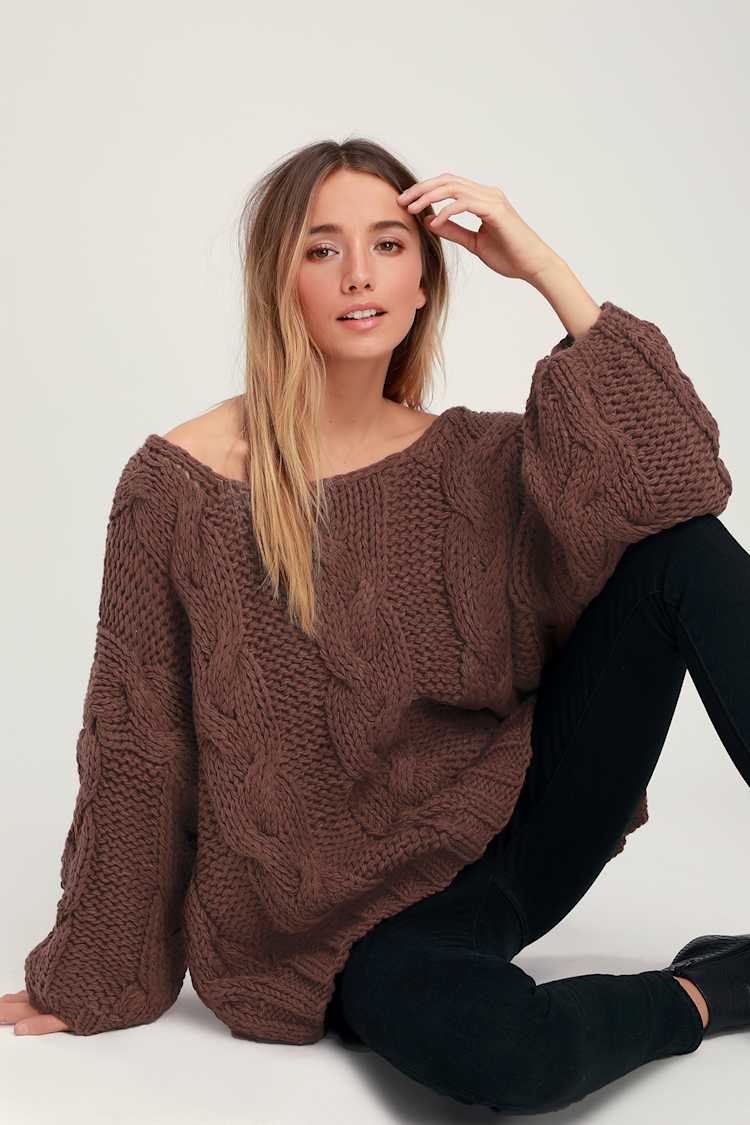 Cable Knit Cute Oversized Sweaters For Plus Size Walk In The Park