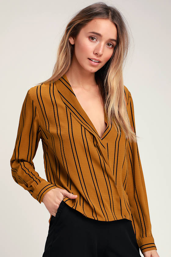 Butter Yellow Striped Top