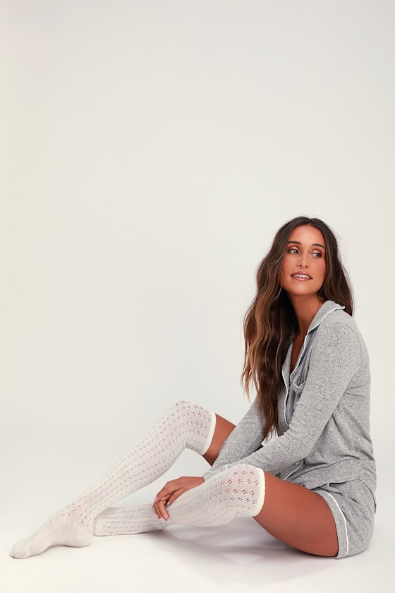 The Menswear Heather Grey Pajama Shirt 1