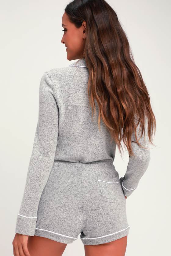 The Menswear Heather Grey Pajama Shorts 5