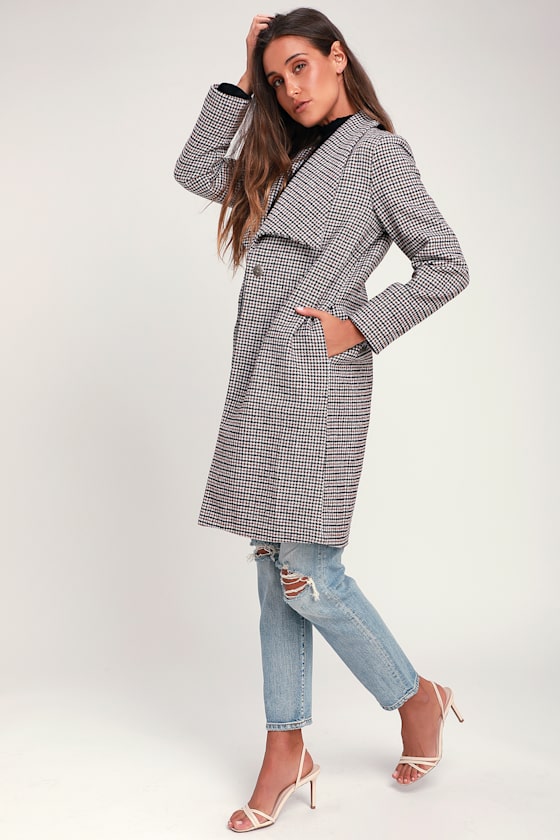 Elayne Camel Houndstooth Coat 3
