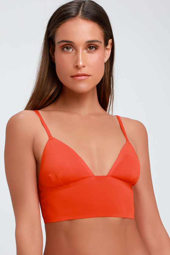 red longline bralette