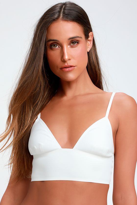 Sage Ivory Longline Seamless Bralette 1