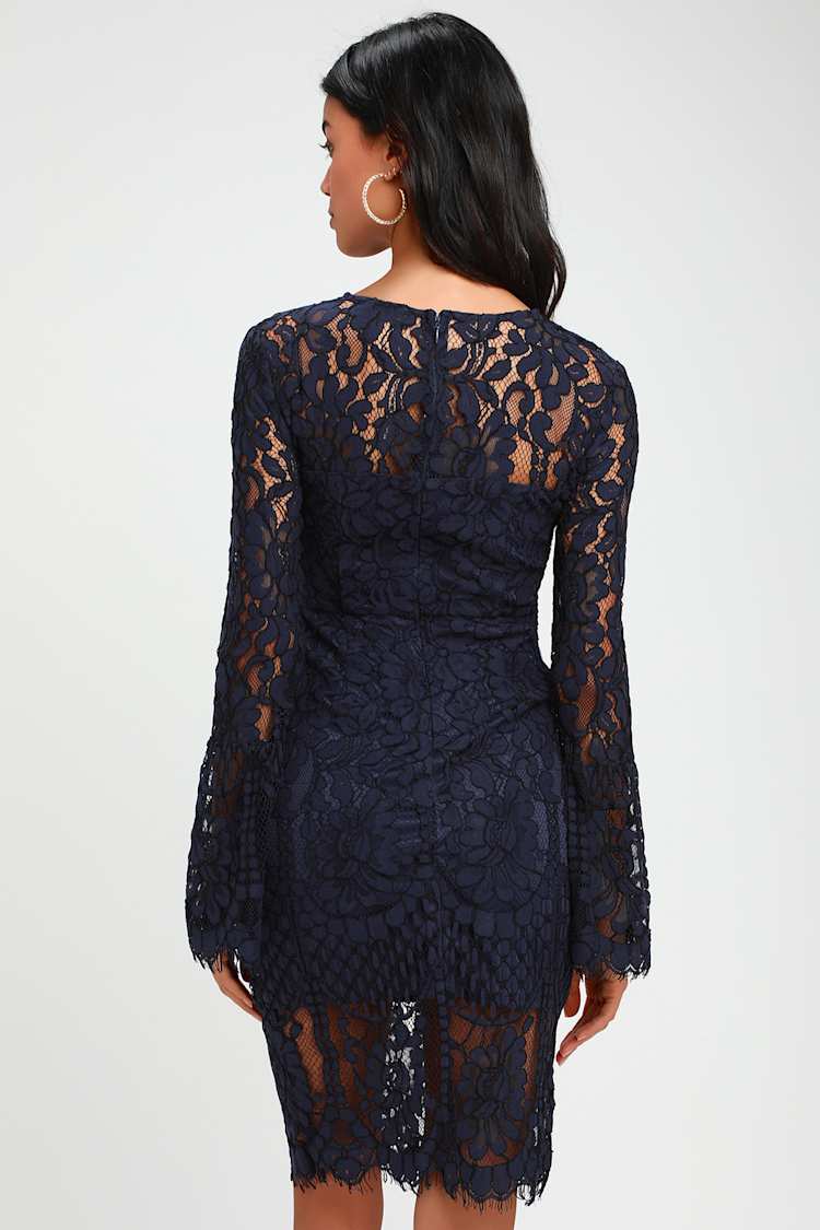 chinese dress ladies Navy Blue Short Dress