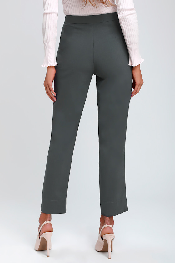 Aisha Charcoal Grey Trouser Pants 8