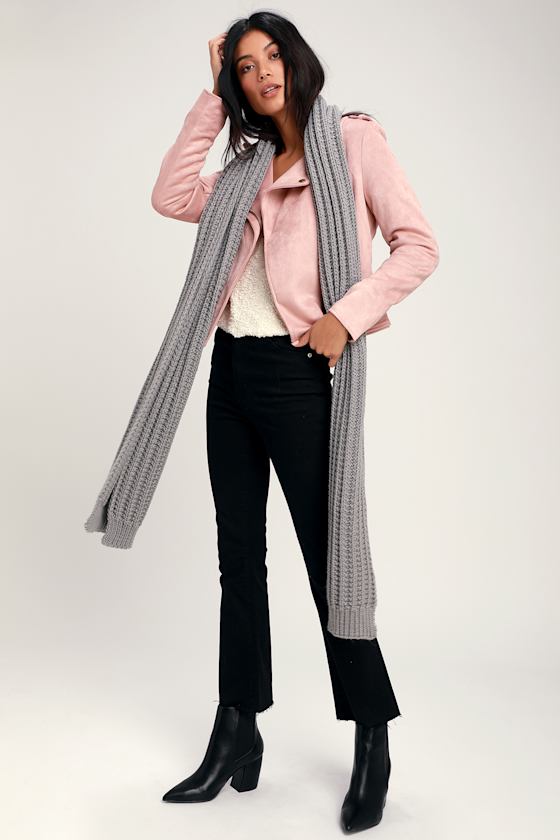 Moresen Grey Knit Scarf 4