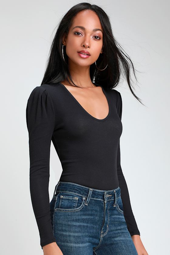 free people hey lady puff sleeve knit to