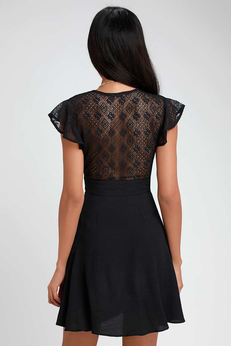 black mini puff sleeve dress Lexi Wood X Hanky Panky Cindy Mini Slip Dress Black Sale main image 0