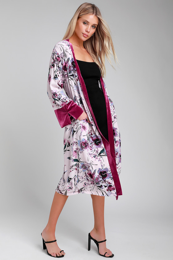 floral print robe