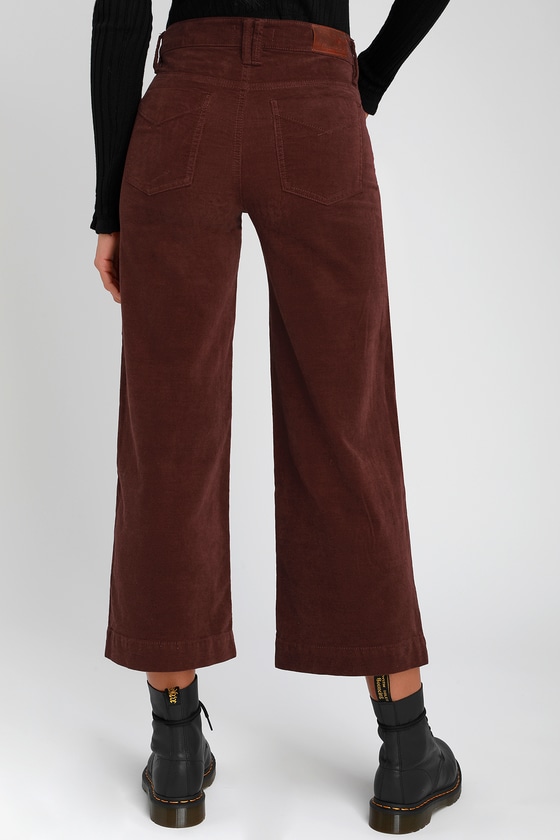 velvet crop pants