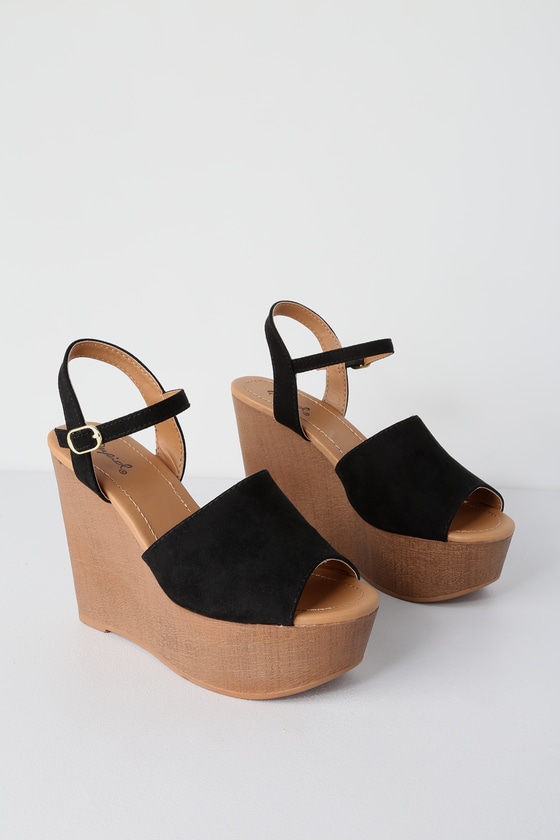 black wedges for prom
