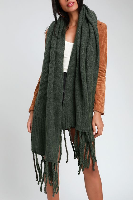 Free People Jaden Green Scarf Green Blanket Scarf Lulus