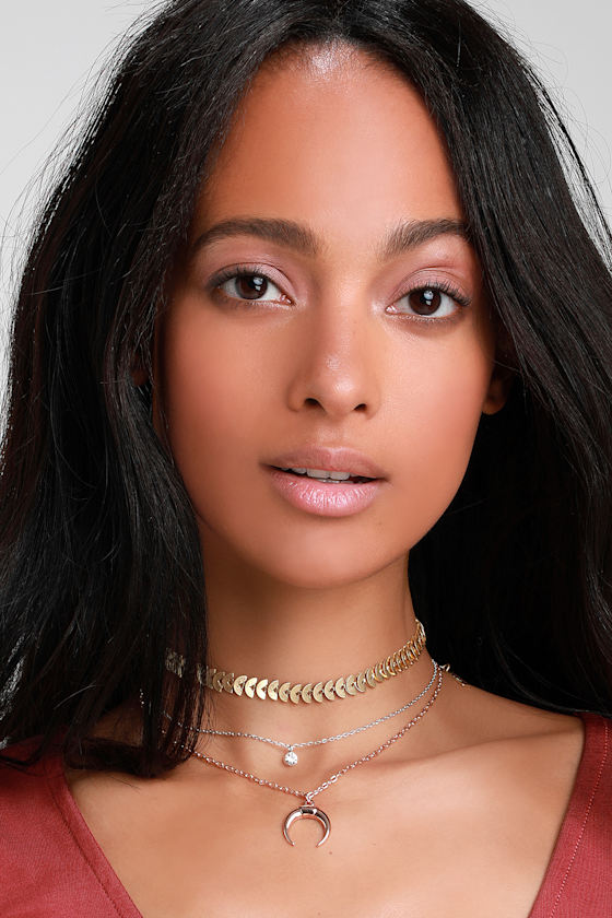 Child of the Wild Mixed Metal Layered Choker Necklace Set 3