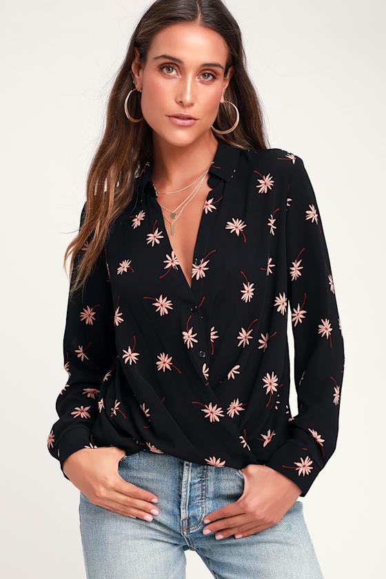 You're Gorgeous Floral Print Long Sleeve Top