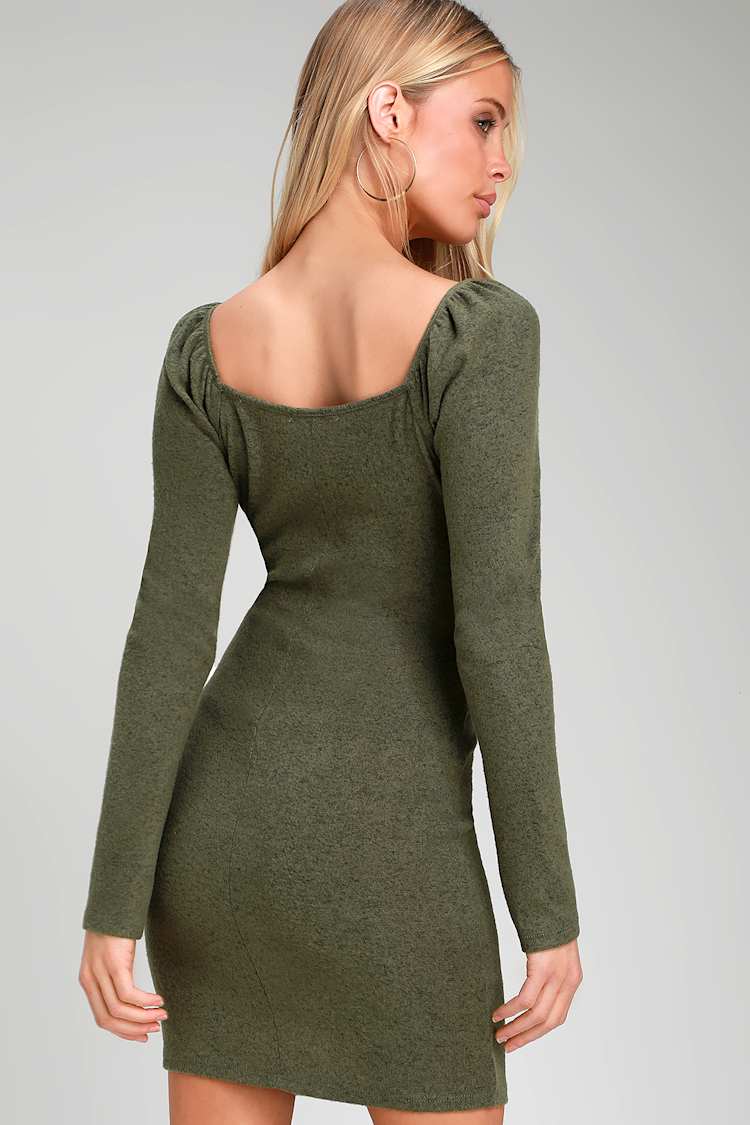 knot bodycon dress Ribbed Knit Midi Dress main image 0