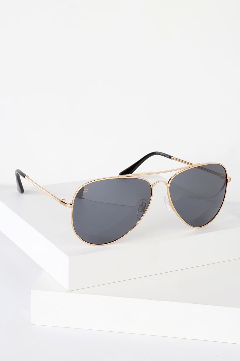 Prive Revaux The Cali - Gold Sunglasses - Gold Aviator  display picture 2