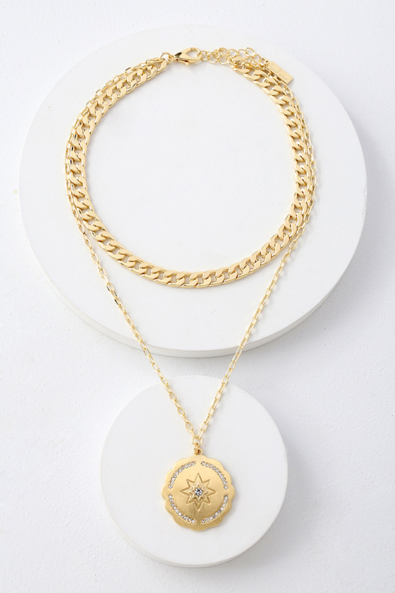 Head North Gold Layered Necklace 3