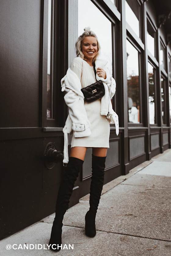 Snowy Nights Cream Faux Fur Moto Jacket 7