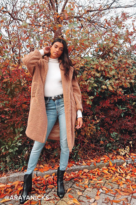Winnie Light Brown Faux Fur Oversized Coat 1