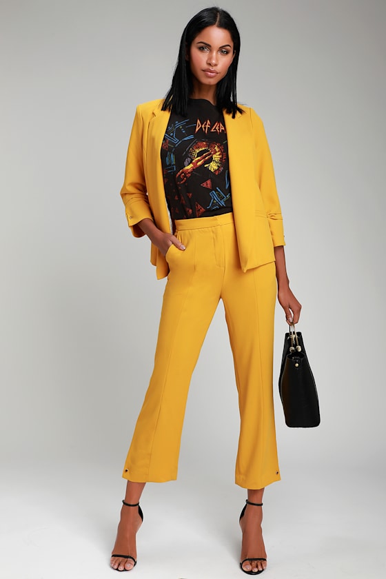 First Rate Find Mustard Yellow Trouser Pants 2