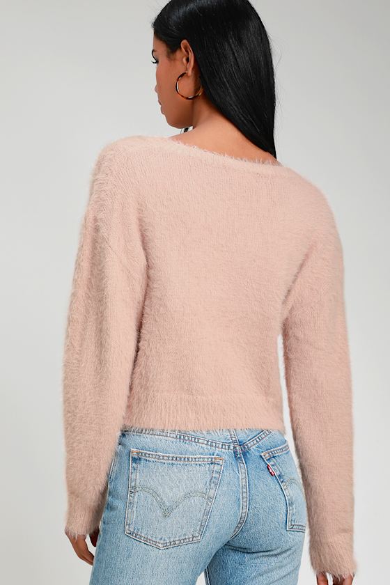 Daily Snuggle Blush Pink Eyelash Knit Sweater 2