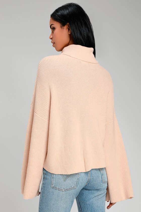 Cute Cream Turtleneck Sweater Knit Sweater Knit Turtleneck