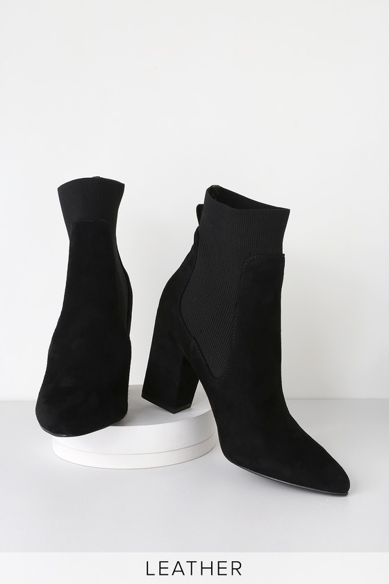 steve madden black sock booties