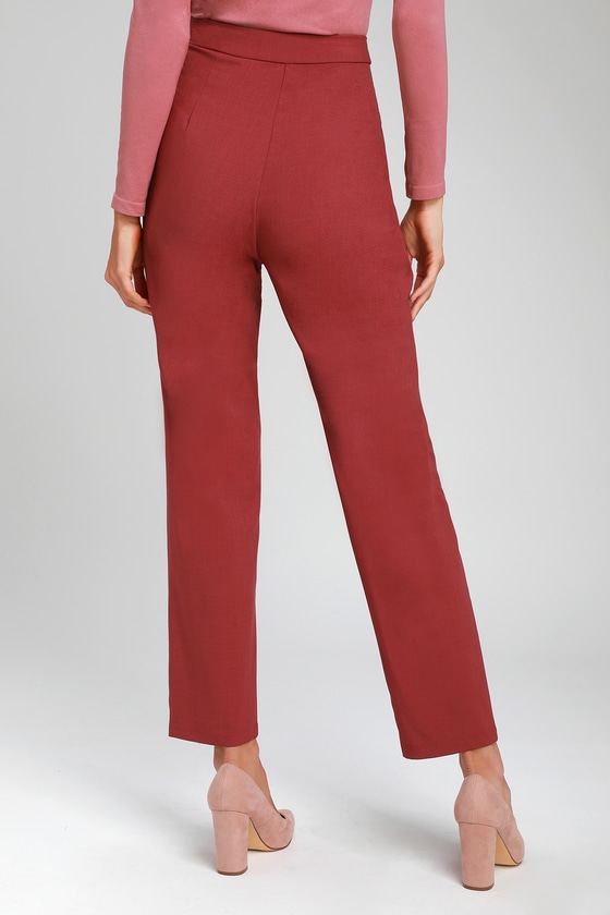 zara burgundy pants
