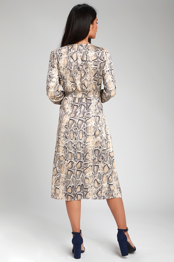 lulus snakeskin dress