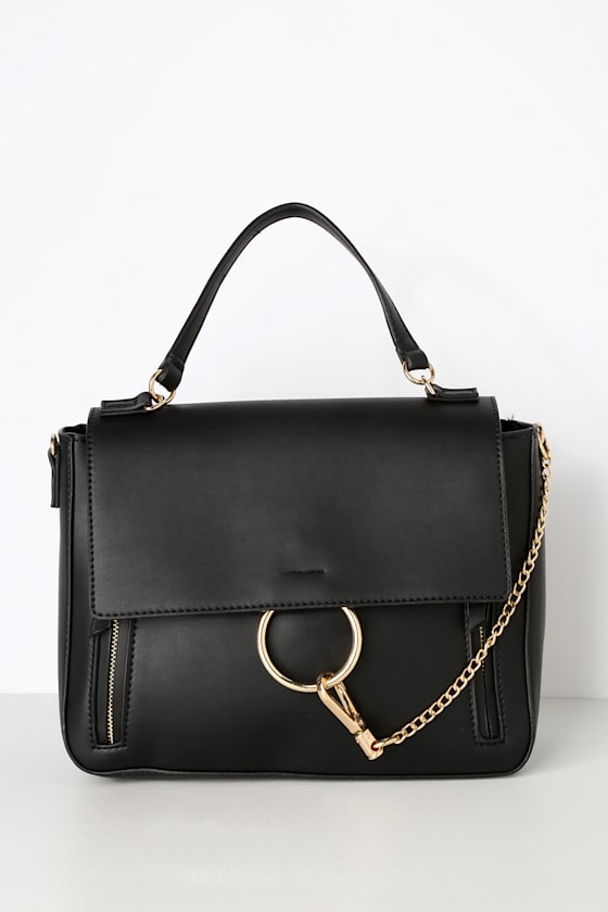 Cute Black Handbag Black Purse Classic Handbag Lulus