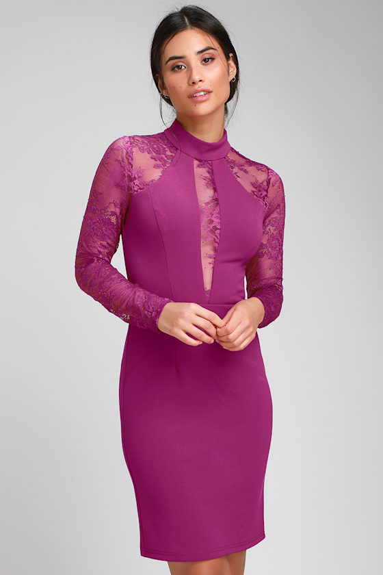 Off-the-Shoulder Pleated Bodycon Floor-length Dress Fuchsia
