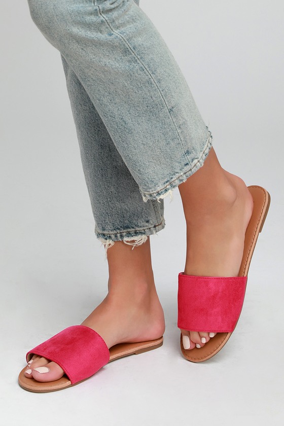 fuchsia gladiator sandals
