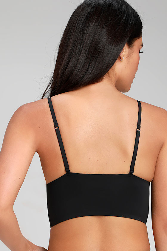 Sage Black Longline Seamless Bralette 3