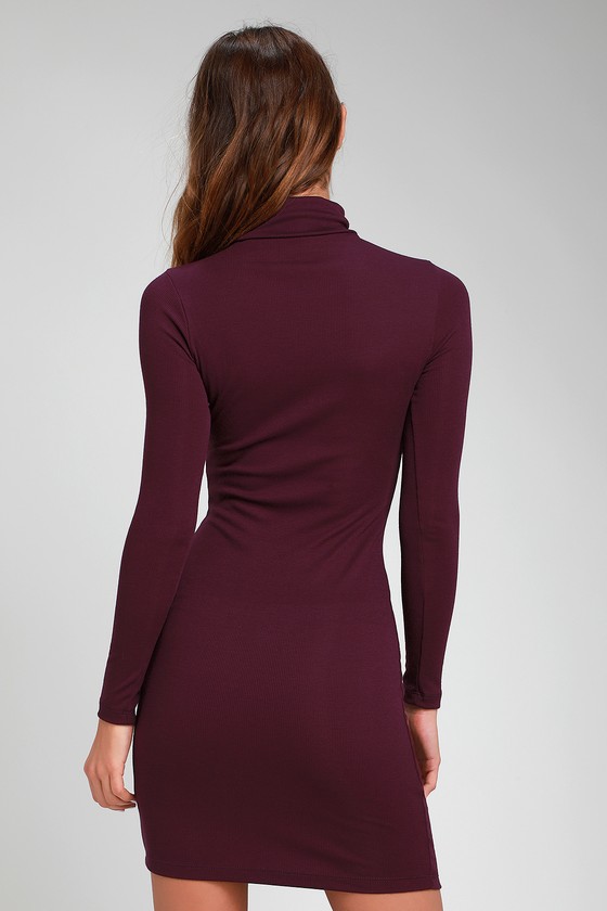 Phenomenal Feeling Purple Long Sleeve Bodycon Dress