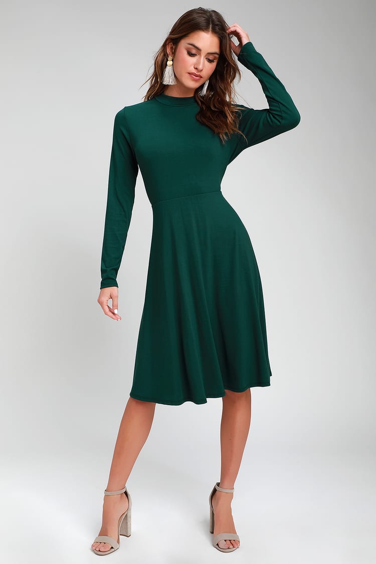 Knee Length Green Dress | stickhealthcare.co.uk