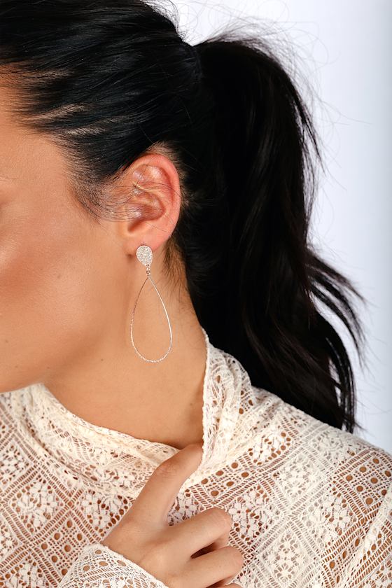 Glisten and Gleam Rose Gold Teardrop Earrings 1