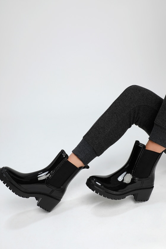 rain booties with heel