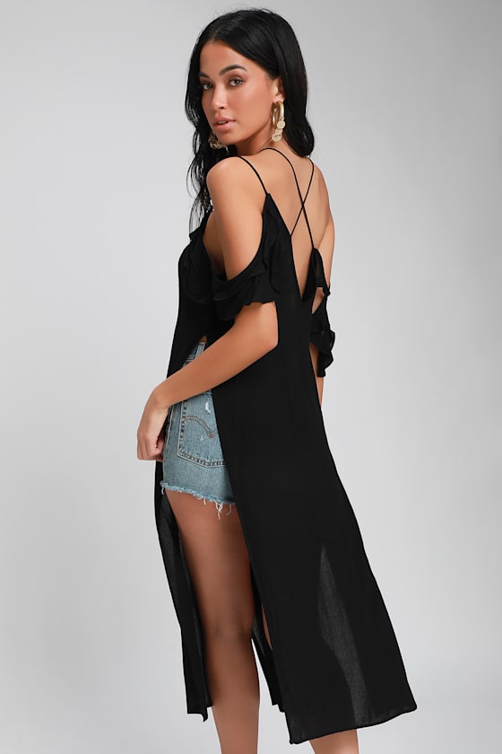 Sandy Cay Black Crocheted Cover-Up 2