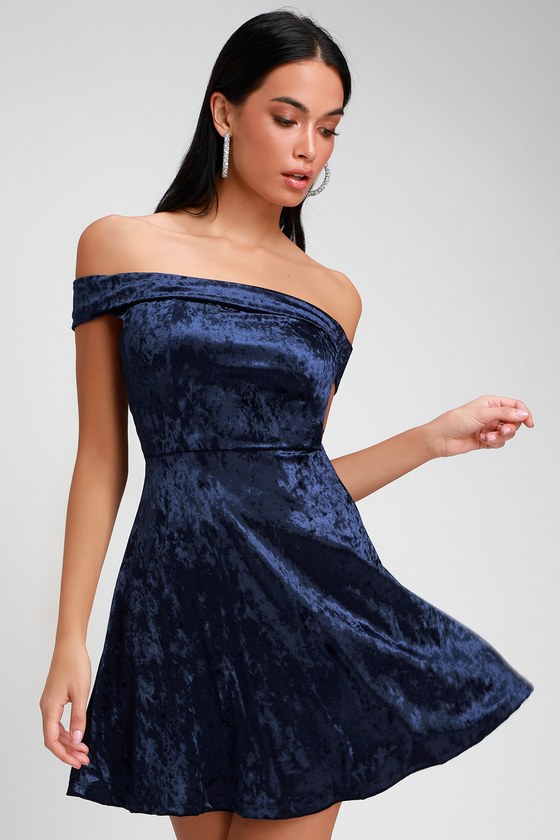 lulus blue velvet dress