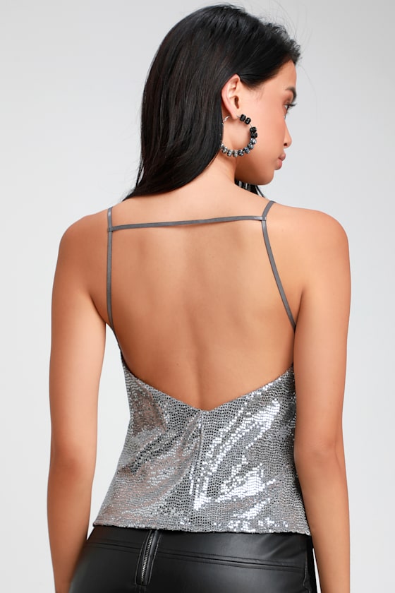 Botinelli Sliver Beaded Sleeveless Top 2