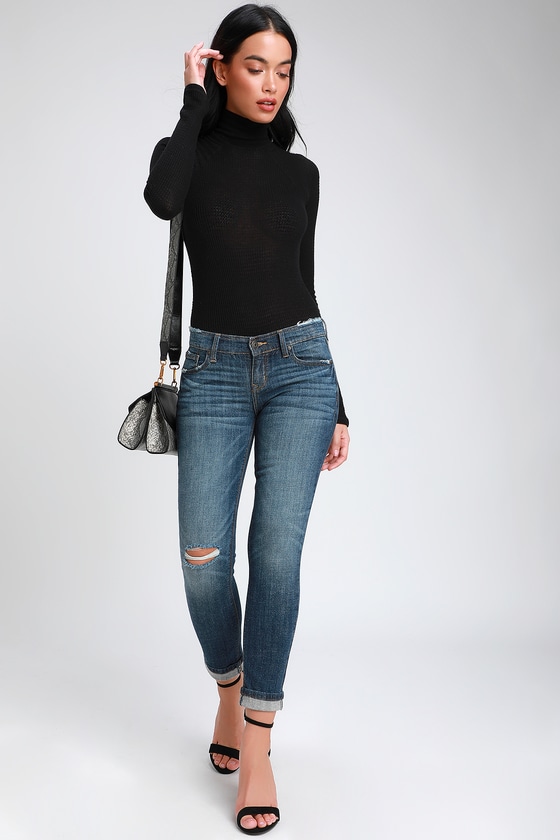 Cool Skinny Jeans - Medium Wash Jeans - Distressed Jeans - Lulus
