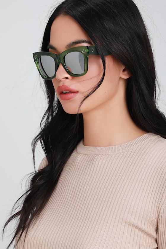 Chic Green Sunglasses Wayfarer Sunglasses Sunnies Lulus