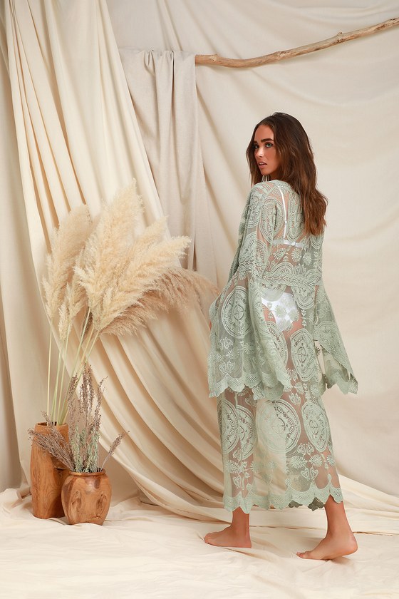 lace kimono over dress