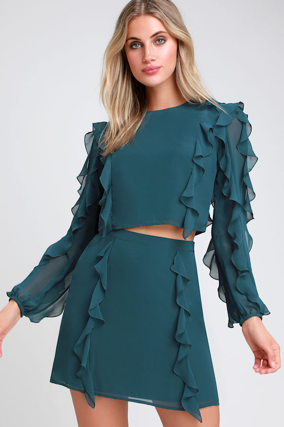 ruffle two piece set